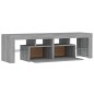 vidaXL Mueble de TV con luces LED gris Sonoma 140x36,5x40 cm