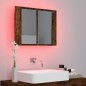 vidaXL Armario con espejo LED madera roble ahumado 60x12x45 cm vidaXL Armario con espejo LED madera roble ahumado 60x12x45 cm