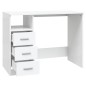 vidaXL Escritorio cajones madera contrachapada blanco 102x50x76 cm vidaXL Escritorio cajones madera contrachapada blanco 102x50x76 cm