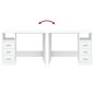 vidaXL Escritorio cajones madera contrachapada blanco 102x50x76 cm vidaXL Escritorio cajones madera contrachapada blanco 102x50x76 cm