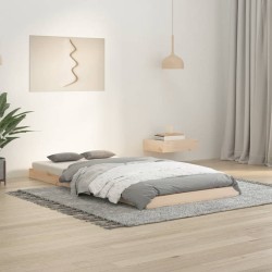 vidaXL Estructura de cama madera maciza de pino 90x190 cm