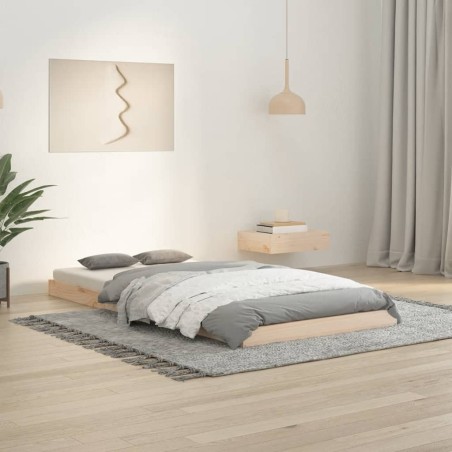 vidaXL Estructura de cama madera maciza de pino 90x190 cm