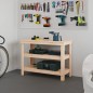 vidaXL Banco de trabajo de madera maciza de pino 110,5x50x80 cm vidaXL Banco de trabajo de madera maciza de pino 110,5x50x80 cm