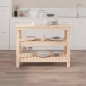 vidaXL Banco de trabajo de madera maciza de pino 110,5x50x80 cm vidaXL Banco de trabajo de madera maciza de pino 110,5x50x80 cm