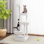 vidaXL Árbol para gatos madera maciza de pino blanco 45,5x49x103 cm vidaXL Árbol para gatos madera maciza de pino blanco 45,5x49x103 cm