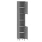 vidaXL Armario de baño madera contrachapada gris Sonoma 30x30x179 cm vidaXL Armario de baño madera contrachapada gris Sonoma 30x30x179 cm