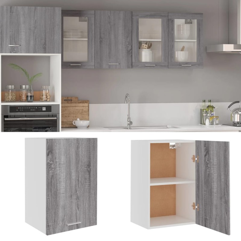 vidaXL Armario colgante madera contrachapada gris sonoma 39,5x31x60 cm vidaXL Armario colgante madera contrachapada gris sonoma 39,5x31x60 cm