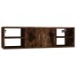 vidaXL Estantería pared madera contrachapada roble ahumado 102x30x29cm vidaXL Estantería pared madera contrachapada roble ahumado 102x30x29cm