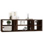 vidaXL Estantería pared madera contrachapada roble ahumado 102x30x29cm vidaXL Estantería pared madera contrachapada roble ahumado 102x30x29cm