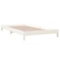 vidaXL Cama apilable de madera pino maciza blanco 80x200 cm