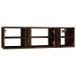 vidaXL Estantería pared madera contrachapada roble ahumado 102x30x29cm vidaXL Estantería pared madera contrachapada roble ahumado 102x30x29cm