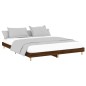 vidaXL Estructura de cama madera contrachapada marrón roble 150x200 cm