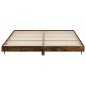 vidaXL Estructura de cama madera contrachapada roble ahumado 140x200cm vidaXL Estructura de cama madera contrachapada roble ahumado 140x200cm