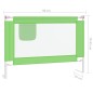 vidaXL Barandilla de seguridad cama de niño tela verde 90x25 cm vidaXL Barandilla de seguridad cama de niño tela verde 90x25 cm