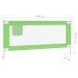 vidaXL Barandilla de seguridad cama de niño verde tela 190x25 cm vidaXL Barandilla de seguridad cama de niño verde tela 190x25 cm