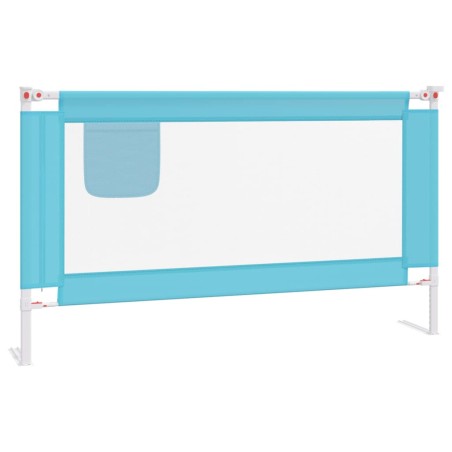 vidaXL Barandilla de seguridad cama de niño azul tela 140x25 cm