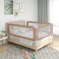 vidaXL Barandilla de seguridad cama de niño gris taupe tela 140x25 cm vidaXL Barandilla de seguridad cama de niño gris taupe tela 140x25 cm
