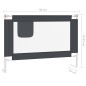 vidaXL Barandilla de seguridad cama de niño tela gris oscuro 90x25 cm vidaXL Barandilla de seguridad cama de niño tela gris oscuro 90x25 cm