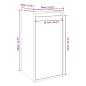 vidaXL Armario de pared de madera maciza de pino gris 30x30x60 cm