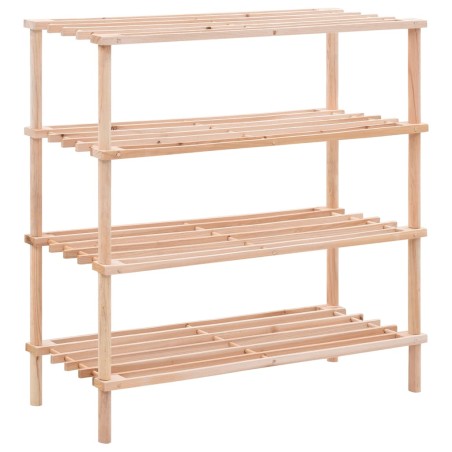 vidaXL Zapatero de 4 alturas madera maciza de abeto