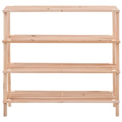 vidaXL Zapatero de 4 alturas madera maciza de abeto