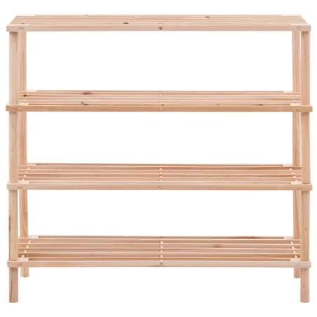 vidaXL Zapatero de 4 alturas madera maciza de abeto