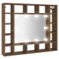 vidaXL Mueble con espejo y LED marrón roble 91x15x76,5 cm vidaXL Mueble con espejo y LED marrón roble 91x15x76,5 cm