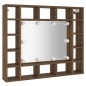 vidaXL Mueble con espejo y LED marrón roble 91x15x76,5 cm vidaXL Mueble con espejo y LED marrón roble 91x15x76,5 cm