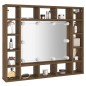 vidaXL Mueble con espejo y LED marrón roble 91x15x76,5 cm vidaXL Mueble con espejo y LED marrón roble 91x15x76,5 cm