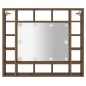 vidaXL Mueble con espejo y LED marrón roble 91x15x76,5 cm vidaXL Mueble con espejo y LED marrón roble 91x15x76,5 cm