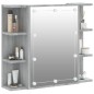 vidaXL Mueble con espejo y LED color gris Sonoma 70x16,5x60 cm vidaXL Mueble con espejo y LED color gris Sonoma 70x16,5x60 cm