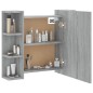 vidaXL Mueble con espejo y LED color gris Sonoma 70x16,5x60 cm vidaXL Mueble con espejo y LED color gris Sonoma 70x16,5x60 cm