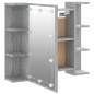 vidaXL Mueble con espejo y LED color gris Sonoma 70x16,5x60 cm vidaXL Mueble con espejo y LED color gris Sonoma 70x16,5x60 cm