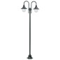 vidaXL Farola de jardín con 2 luces aluminio verde oscuro E27 220 cm vidaXL Farola de jardín con 2 luces aluminio verde oscuro E27 220 cm