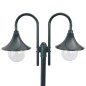 vidaXL Farola de jardín con 2 luces aluminio verde oscuro E27 220 cm vidaXL Farola de jardín con 2 luces aluminio verde oscuro E27 220 cm