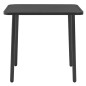 vidaXL Juego de comedor de jardín 5 piezas acero gris oscuro vidaXL Juego de comedor de jardín 5 piezas acero gris oscuro