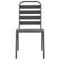 vidaXL Juego de comedor de jardín 5 piezas acero gris oscuro vidaXL Juego de comedor de jardín 5 piezas acero gris oscuro