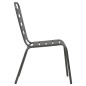 vidaXL Juego de comedor de jardín 5 piezas acero gris oscuro vidaXL Juego de comedor de jardín 5 piezas acero gris oscuro
