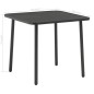 vidaXL Juego de comedor de jardín 5 piezas acero gris oscuro vidaXL Juego de comedor de jardín 5 piezas acero gris oscuro
