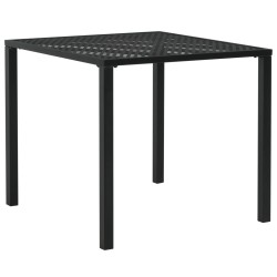 vidaXL Mesa y sillas bistró de jardín 3 piezas acero negro
