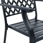 vidaXL Mesa y sillas bistró de jardín 3 piezas acero negro vidaXL Mesa y sillas bistró de jardín 3 piezas acero negro