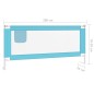 vidaXL Barandilla de seguridad cama de niño azul tela 200x25 cm vidaXL Barandilla de seguridad cama de niño azul tela 200x25 cm