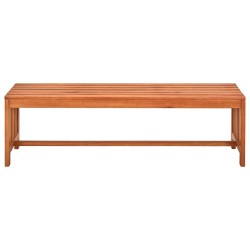 vidaXL Banco de jardín 130 cm madera de eucalipto maciza