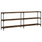 vidaXL Mesa consola madera de ingeniería roble ahumado 200x29x75 cm