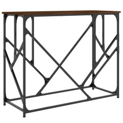 vidaXL Mesa consola madera de ingeniería marrón roble 100x40x80 cm