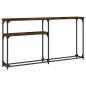 vidaXL Mesa consola madera de ingeniería roble ahumado 145x22,5x75 cm vidaXL Mesa consola madera de ingeniería roble ahumado 145x22,5x75 cm