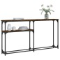 vidaXL Mesa consola madera de ingeniería roble ahumado 145x22,5x75 cm vidaXL Mesa consola madera de ingeniería roble ahumado 145x22,5x75 cm