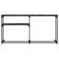 vidaXL Mesa consola madera de ingeniería roble ahumado 145x22,5x75 cm vidaXL Mesa consola madera de ingeniería roble ahumado 145x22,5x75 cm