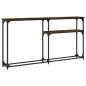 vidaXL Mesa consola madera de ingeniería roble ahumado 145x22,5x75 cm vidaXL Mesa consola madera de ingeniería roble ahumado 145x22,5x75 cm