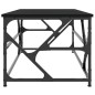 vidaXL Mesa de centro de madera contrachapada negro 100x50x40 cm